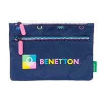 Schoolpennenzak Benetton Cool Marineblauw 23 x 16 x 3 cm