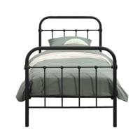 Leen Bakker - Bed Anne - Mat Antraciet - 90x200 Cm - Metaal - Grijs