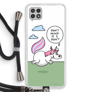 Unicorn: Samsung Galaxy A22 4G Transparant Hoesje met koord