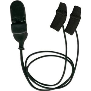 Ear Gear - Mini Curved - Zwart - met koord - hoortoestellen - tegen vocht en wind