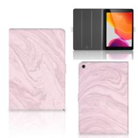 iPad 10.2 2019 | iPad 10.2 2020 | 10.2 2021 Leuk Tablet hoesje Marble Pink - Origineel Cadeau Vriendin
