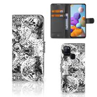 Telefoonhoesje met Naam Samsung Galaxy A21s Skulls Angel