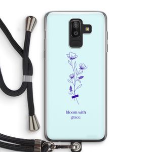 Bloom with grace: Samsung Galaxy J8 (2018) Transparant Hoesje met koord