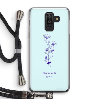 Bloom with grace: Samsung Galaxy J8 (2018) Transparant Hoesje met koord