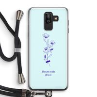 Bloom with grace: Samsung Galaxy J8 (2018) Transparant Hoesje met koord