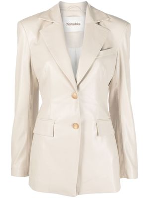 Nanushka blazer Hathi à simple boutonnage - Tons neutres