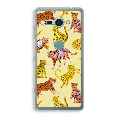 Cute Tigers and Leopards: Sony Xperia XZ2 Compact Transparant Hoesje