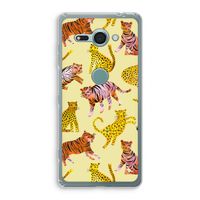 Cute Tigers and Leopards: Sony Xperia XZ2 Compact Transparant Hoesje