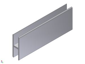 H-profiel alu brute 30x7x1.5mm (3mtr)