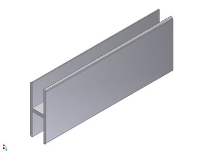 H-profiel alu brute 30x7x1.5mm (3mtr)