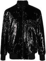 Dolce & Gabbana veste bomber à sequins - Noir - thumbnail