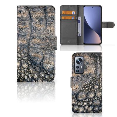 Xiaomi 12 | 12X | Telefoonhoesje | Met pasjeshouder | Krokodillenprint