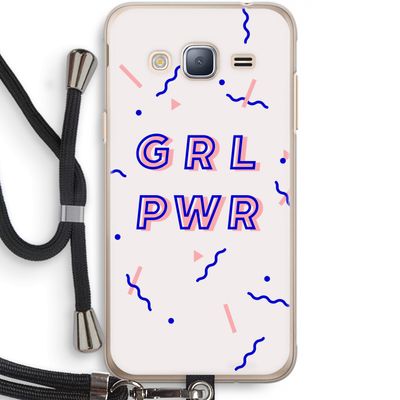 GRL PWR: Samsung Galaxy J3 (2016) Transparant Hoesje met koord