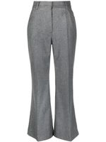 Stella McCartney pantalon de tailleur en laine à coupe évasée - Gris