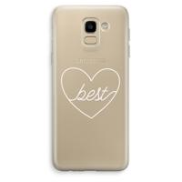 Best heart pastel: Samsung Galaxy J6 (2018) Transparant Hoesje - thumbnail