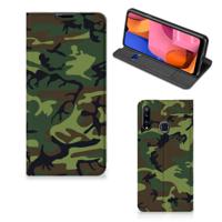 Samsung Galaxy A20s | Hoesje met Magneet | Army Dark