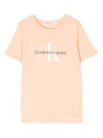 Calvin Klein Kids t-shirt à logo imprimé - Orange