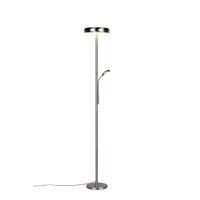 Trio VloerlampPalermo nikkel met leeslamp - R45741107