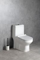 Sapho Hubert staand toilet duoblok PK wit - thumbnail