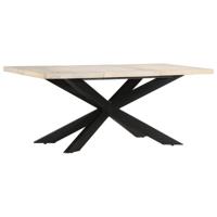 Eettafel 180x90x76 cm massief gebleekt mangohout
