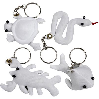 Creativ Company dieren sleutelhangers van textiel, 4st.