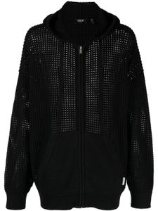 FIVE CM hoodie en maille ajourée - Noir