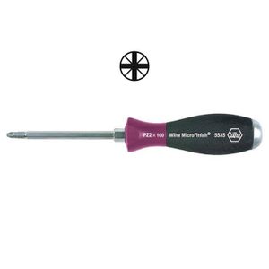 Schroevendraaier Pozidriv MicroFinish 5535 PZ1 x 80 Wiha