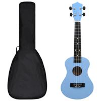 VidaXL Ukuleleset met tas voor kinderen sopraan 23&apos;&apos; blauw