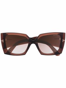 TOM FORD Eyewear lunettes de soleil à monture oversize - Marron