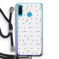 Hipster stripes: Huawei P30 Lite Transparant Hoesje met koord