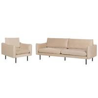 Beliani - VINTERBRO - Bankenset - Beige - Fluweel