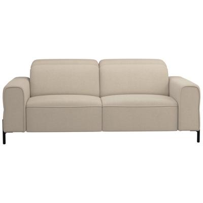 20% korting - Leen Bakker - Bank Dave 3-zits - Verstelbaar - Stof - Taupe - 105x198x79 Cm