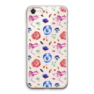 Bloemetjes: iPhone 8 Transparant Hoesje
