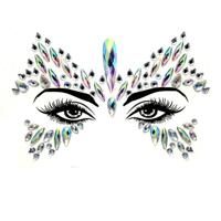 3 PC'S voorhoofd groene Masquerade make-up acryl gezicht sticker stijl: YT-41