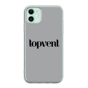 Topvent Grijs Zwart: iPhone 11 Transparant Hoesje