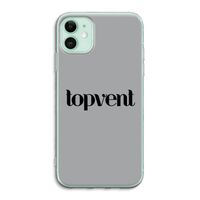 Topvent Grijs Zwart: iPhone 11 Transparant Hoesje