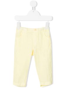 Siola pantalon droit en lin - Jaune