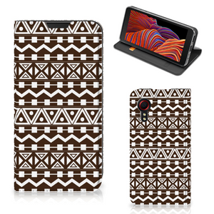 Samsung Galaxy Xcover 5 Hoesje met Magneet Aztec Brown