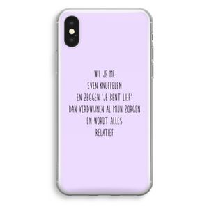 Relatief: iPhone XS Transparant Hoesje
