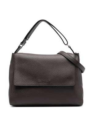 Orciani sac en cuir à plaque logo - Marron