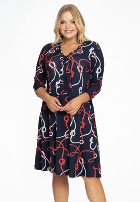 Yoek Jurk A-lijn NAUTIQUE | Blauw | Maat 42/44