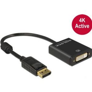 DeLOCK 62599 video kabel adapter 0,2 m Displayport 1.2 DVI-I 24+5 Zwart