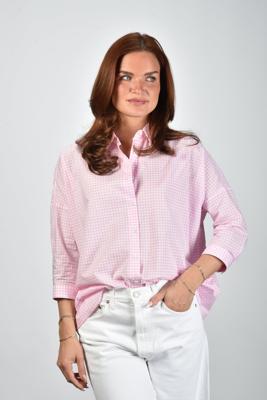 Academia blouse Gioia-34 76D14-420 pink checked