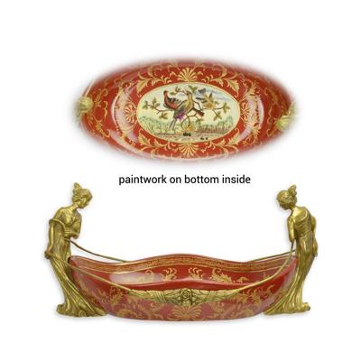 A BRONZE MOUNTED PORCELAIN BOWL