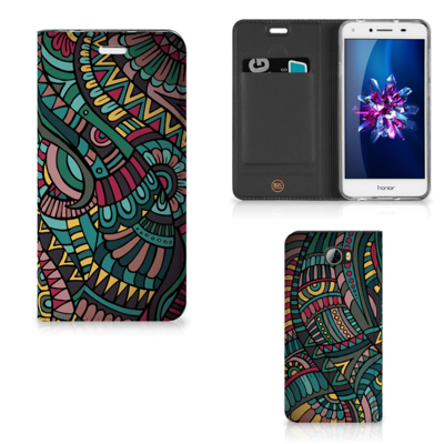 Huawei Y5 2 | Y6 Compact | Hoesje met Magneet | Aztec