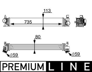 Intercooler, inlaatluchtkoeler CI217000P