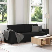 3-zitsbank 180 cm stof zwart