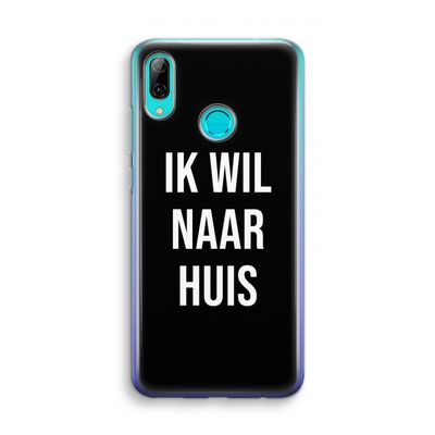 Ik wil naar huis - Zwart: Huawei P Smart (2019) Transparant Hoesje