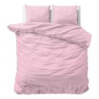 Dekbedovertrek Katoen Stone Washed Roze LitsJumeaux (240x220 Cm) Roze Katoen Effen Dreamhouse - Overtrek - 240x220 Cm (Lits-Jumeaux) - - Dekbed-Discounter.nl