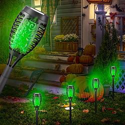 4 stuks zonnevlamlichten waterdicht veelkleurig gazonlicht buitentuin patio trail loopbrug halloween kerstfeest vakantie landschap decoratie Lightinthebox